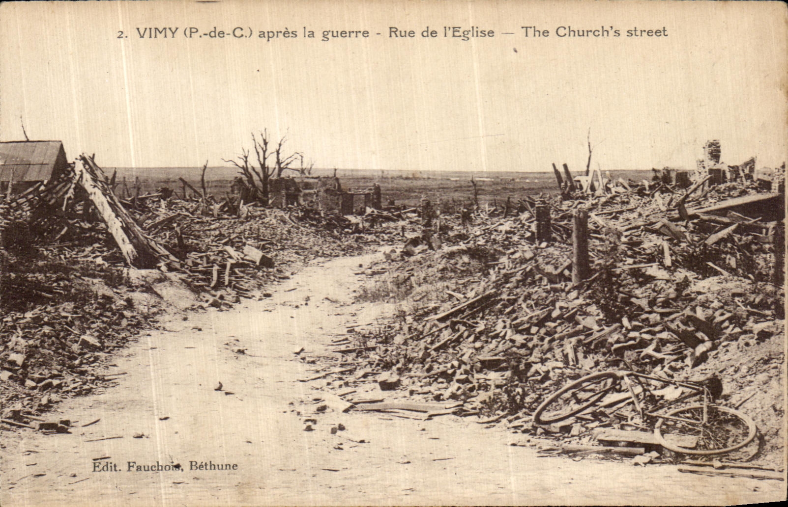 CPA Vimy apres la Guerre Rue de l Eglise Militaria