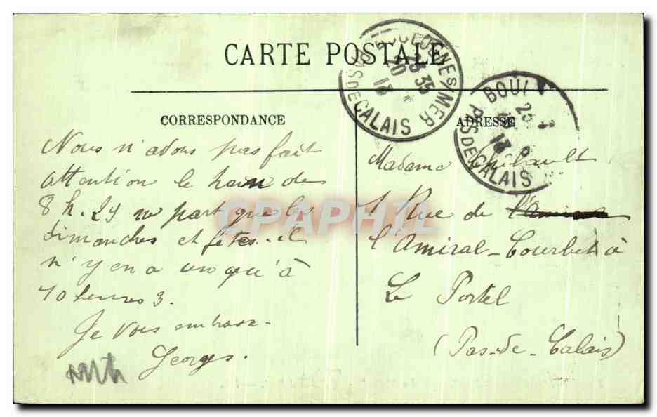 Boulogne-sur-Mer — 'La Malle' im Avant-Port — LL. — Rückseite