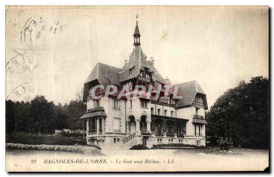 Tarjeta postal antigua Bagnoles De L Orne Le Gue aux Biches