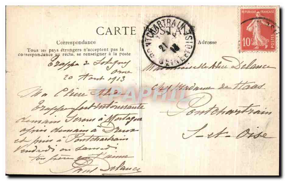 CPA Grande Trappe Le Chevet de Eglise — Rückseite