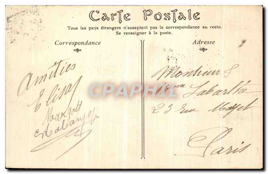 CPA Boulogne Sur Mer Entree d un Paquebot Anglais Bateau Phare — Rückseite