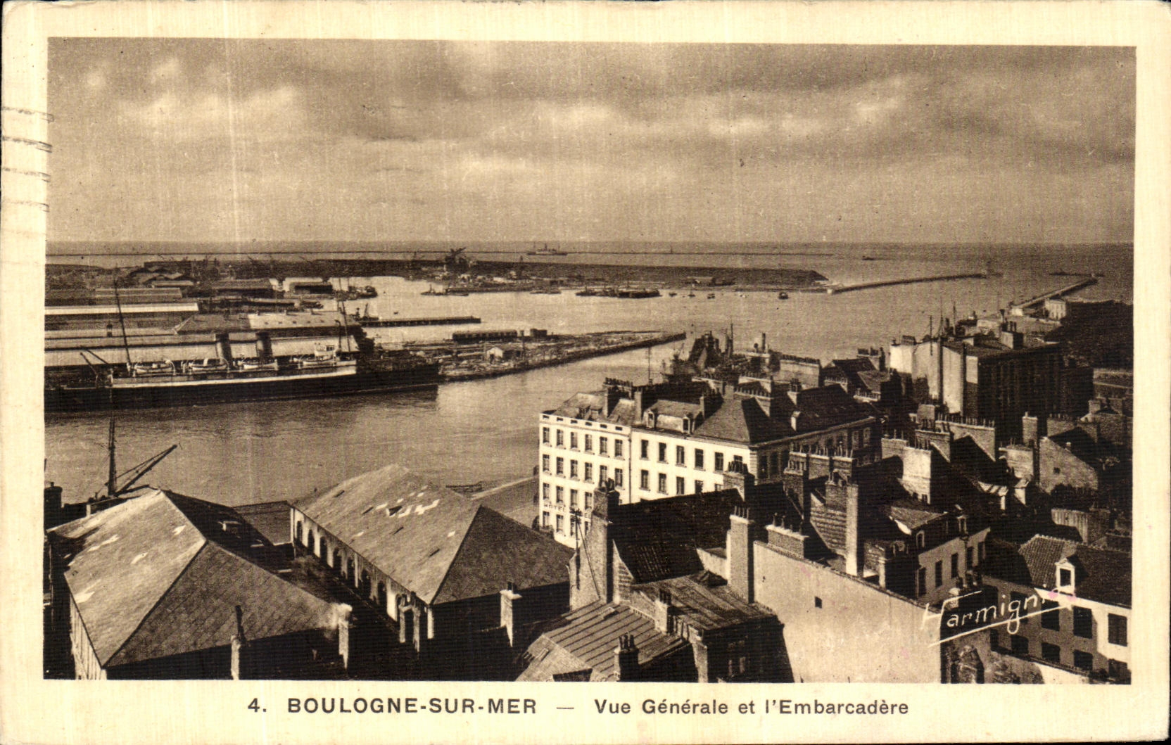 Boulogne-sur-Mer — Vista general y el Embarcadère — Harnign