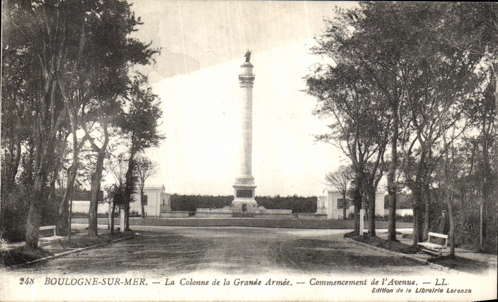 Boulogne-sur-Mer — La Colonna della Grande Armée — Inizio dell' Avenue — Edizione della Librairie Lorenza
