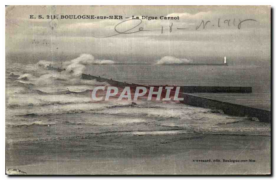Boulogne-sur-Mer — La Digue Carnot — S. Evenard, édit. Boulogne-sur-Mer