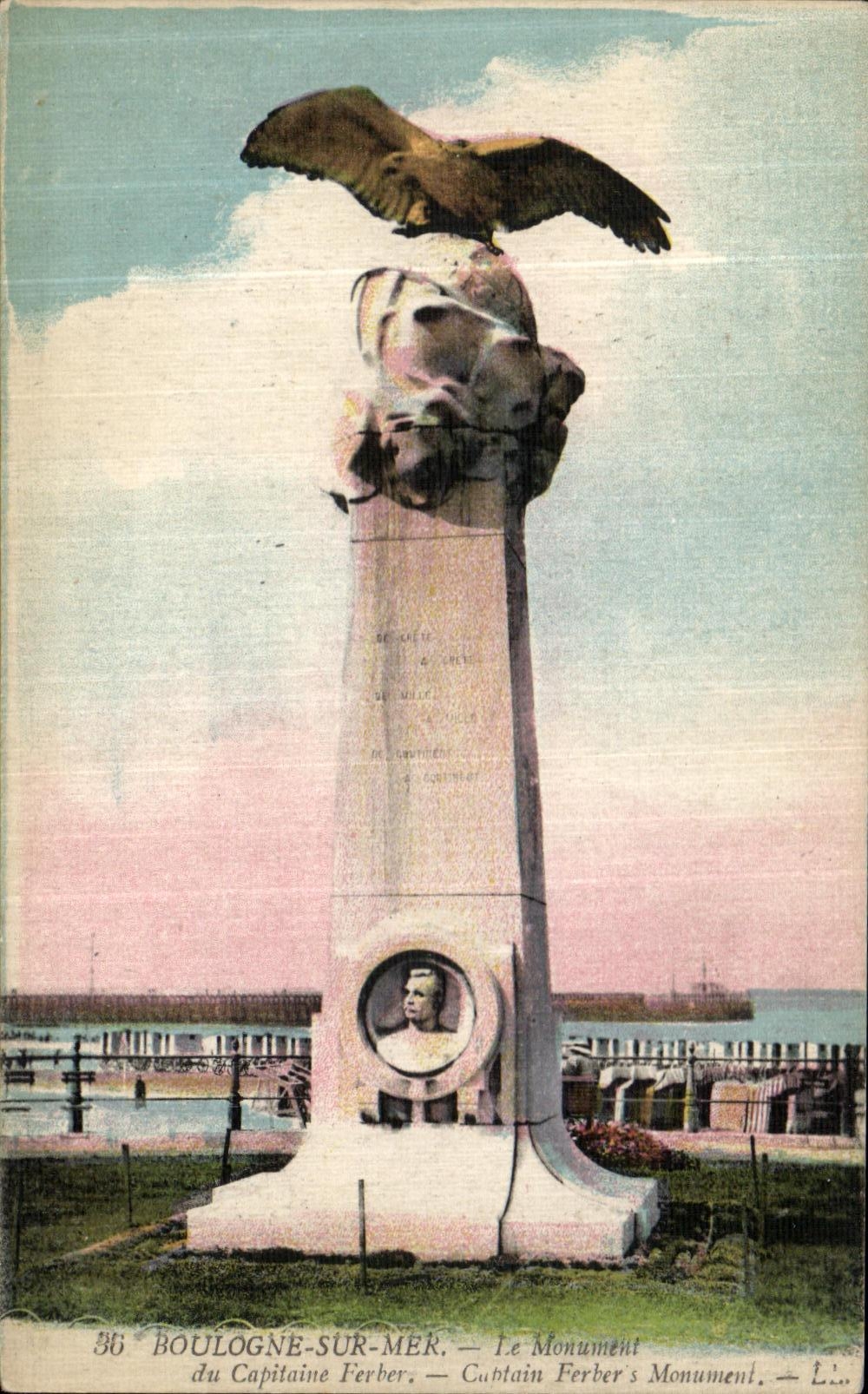 Boulogne-sur-Mer — Le Monument du Capitaine Ferber — L.L.