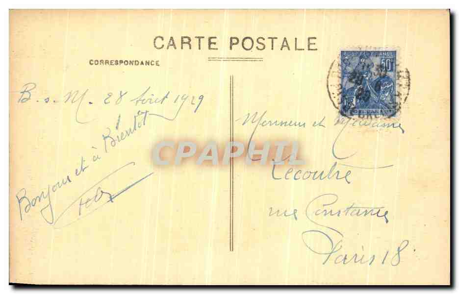 CPA Boulogne sur Mer La Chambre de Commerce — Rückseite