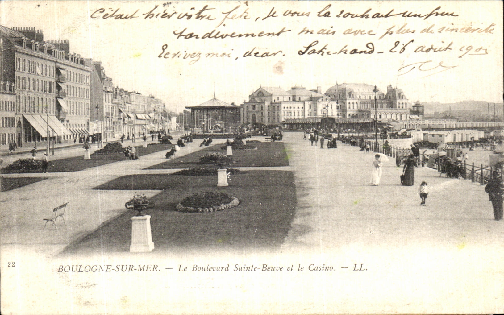 Boulogne-sur-Mer — Le Boulevard Sainte-Beuve et le Casino — LL. — n°22