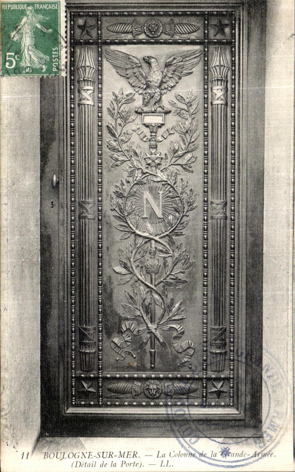 Boulogne-sur-Mer — De Kolom van de Grote Armée (Detail van de Poort) — LL.