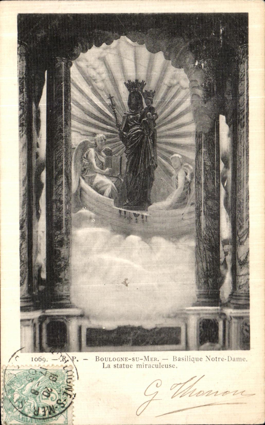 Boulogne-sur-Mer — Basilique Notre-Dame. La statue miraculeuse — éditeur G. Thonon, n° 1069