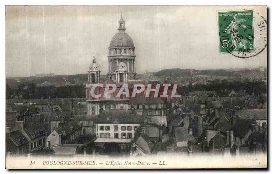 CPA Boulogne sur Mer L Eglise Notre Dame