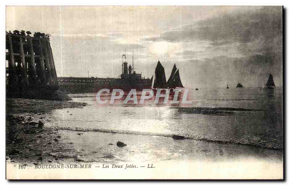Boulogne-sur-Mer — Les Deux Jetées — LL. n° 167