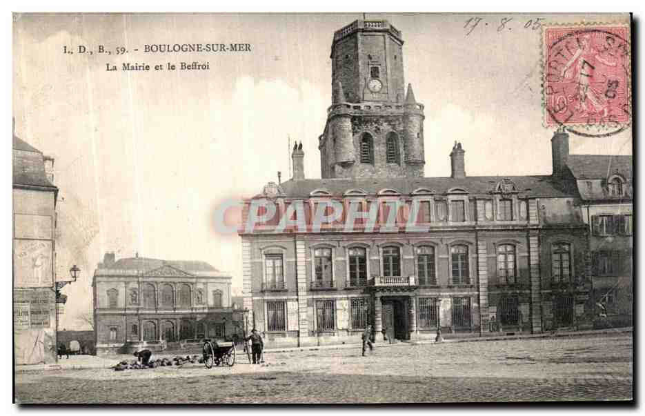 Boulogne-sur-Mer — La Mairie et le Beffroi — I. D. B., 59
