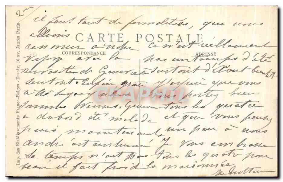 Le Touquet-Paris-Plage — Le Petit Trianon — Edit. Dequidt, « à la Civette » Rue de Paris — Rückseite