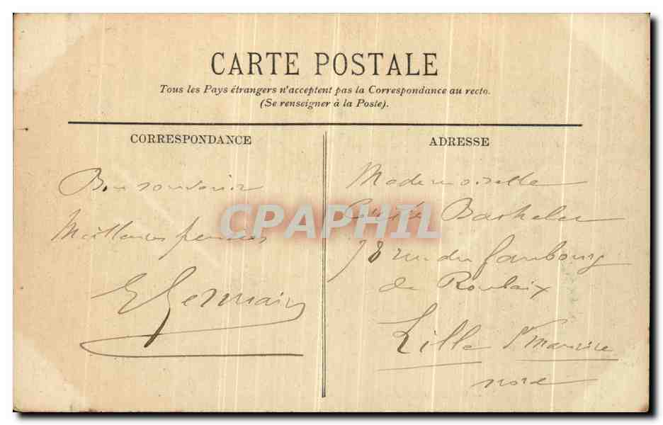 Paris-Plage — Grande Allée du Touquet — LL. — Verso