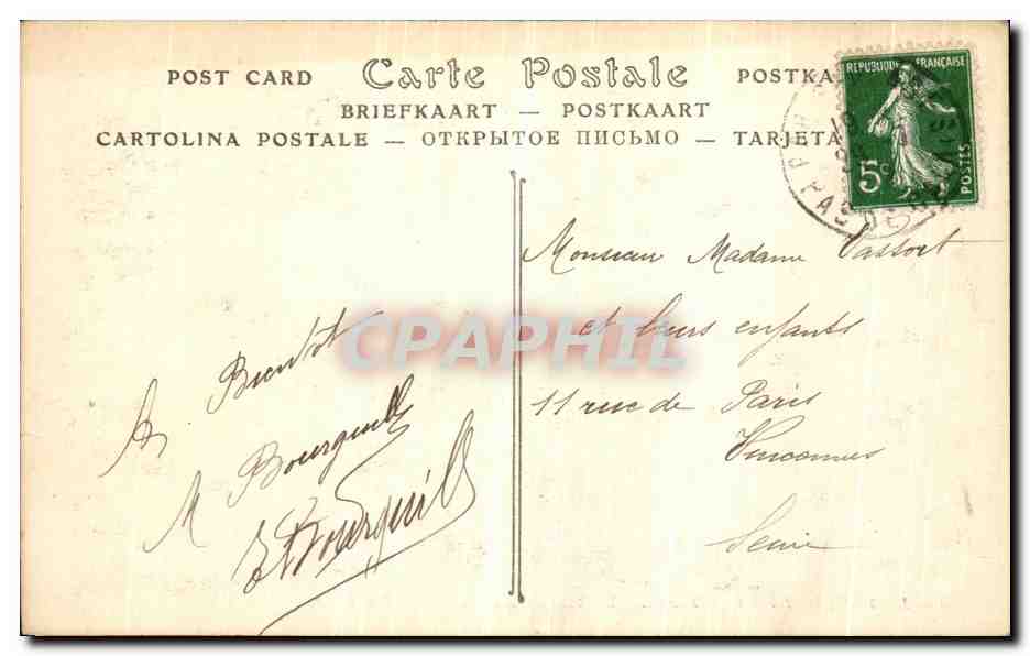 CPA Le Touquet Paris Le boulevard de la mer — Rückseite