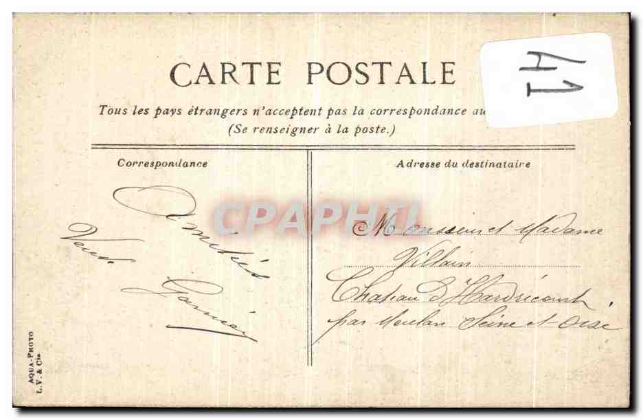 CPA Le Touquet Paris Plage Le Chateau — Rückseite