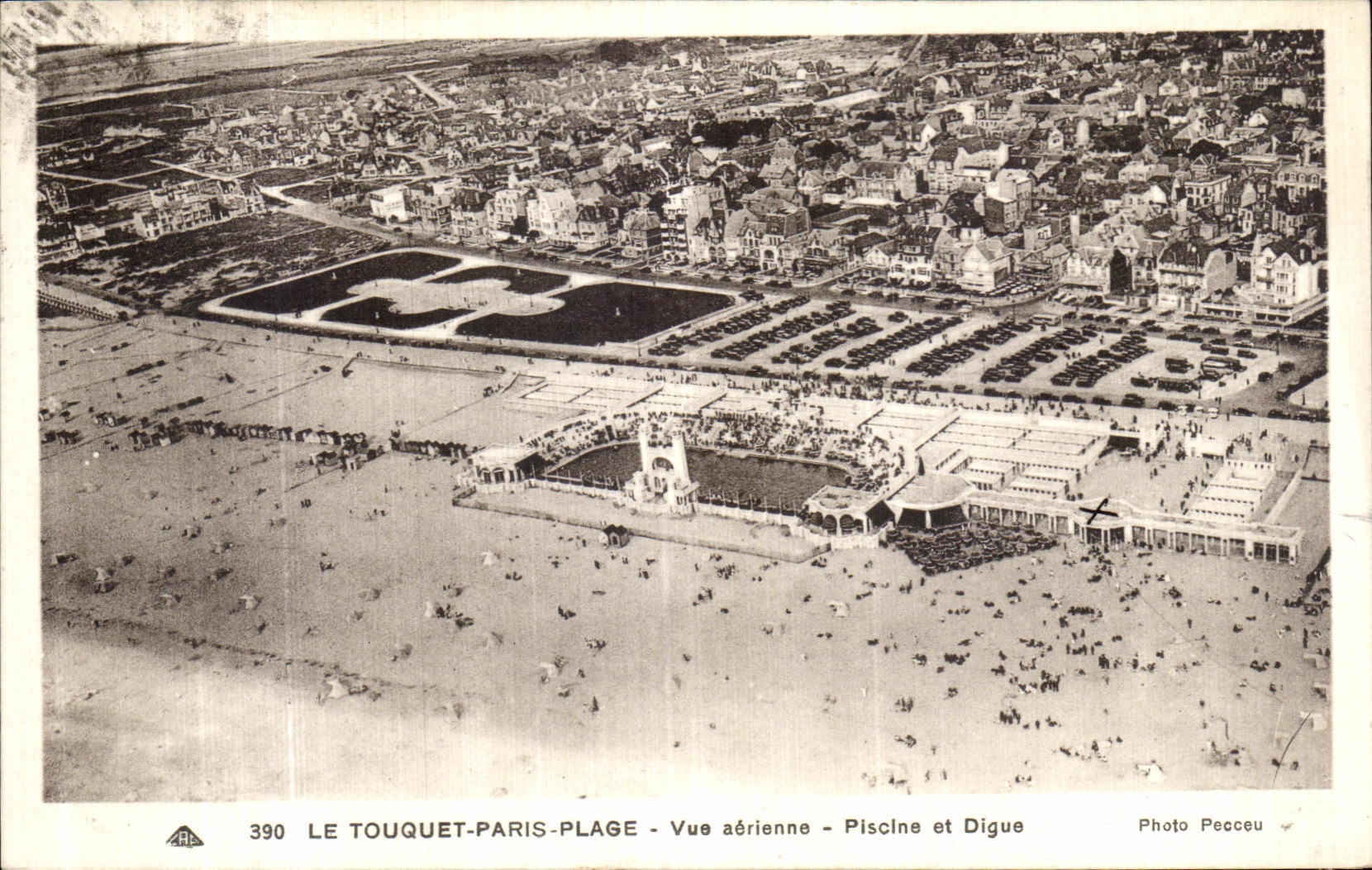 Le Touquet-Paris-Plage — Vue aérienne — Piscine et Digue — Photo Pecceu