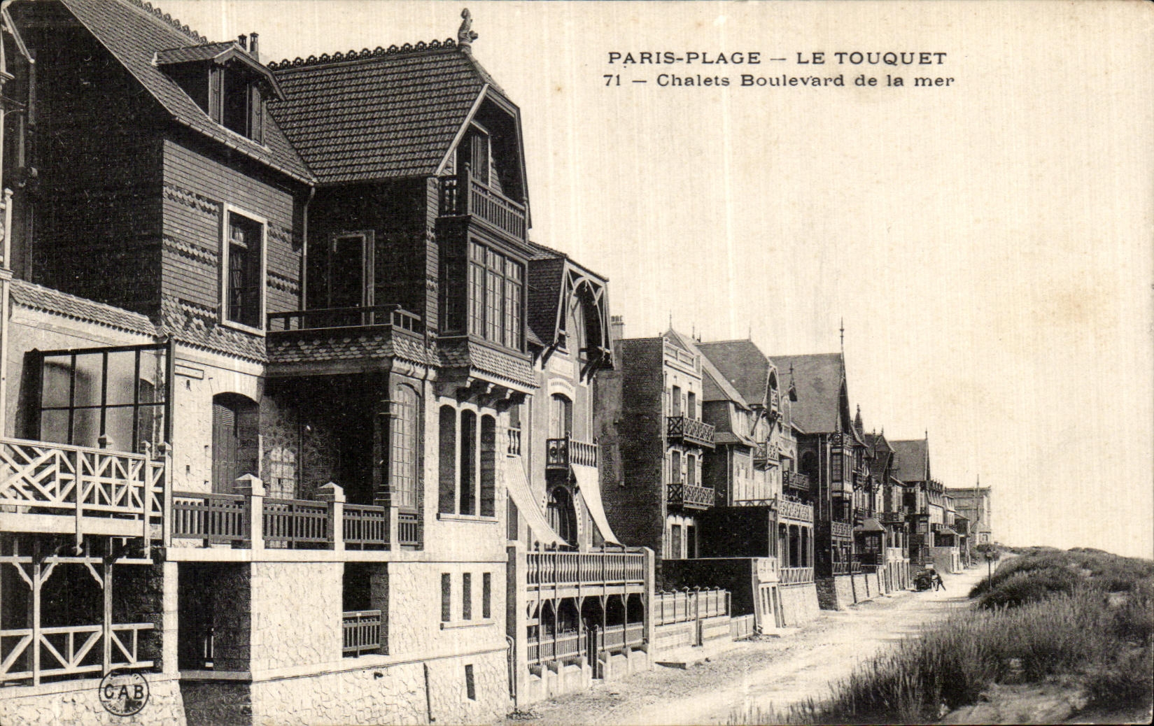 Paris-Plage — Le Touquet — Chalets Boulevard de la mer — GAB