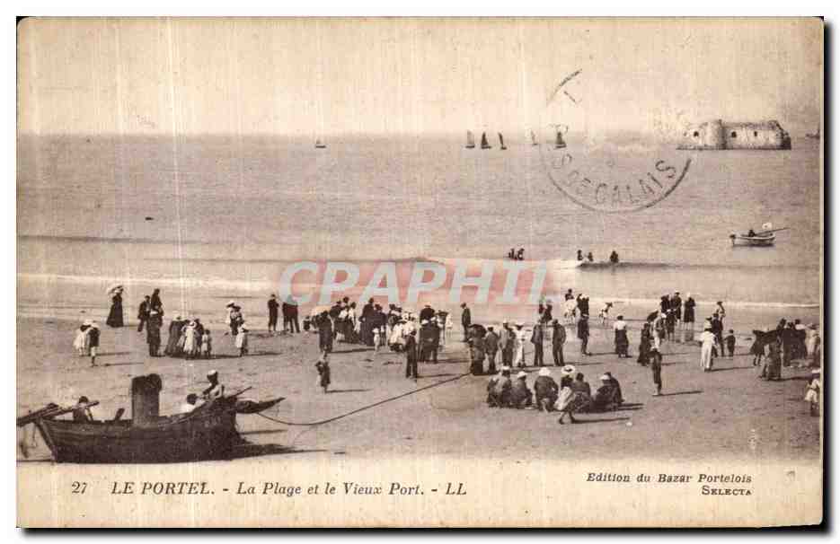 CPA Le Portel La Plage et le Vieux Port