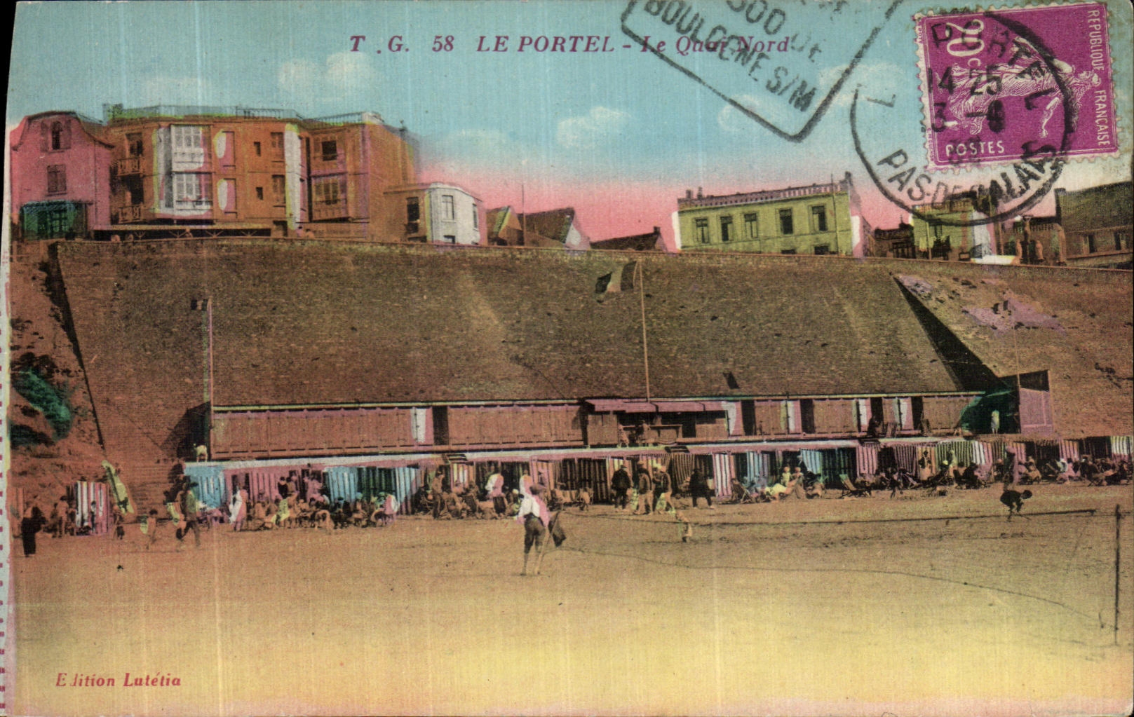 CPA Le Portel Le Quai Nord Tennis