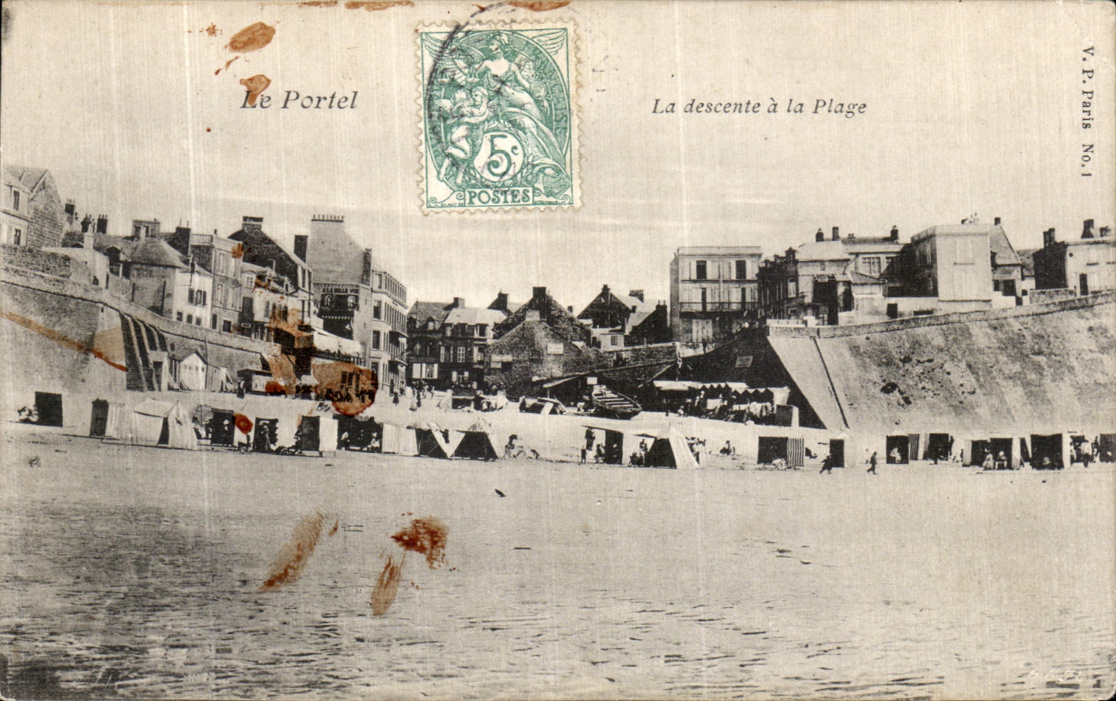 CPA Le Portel La descente a la Plage