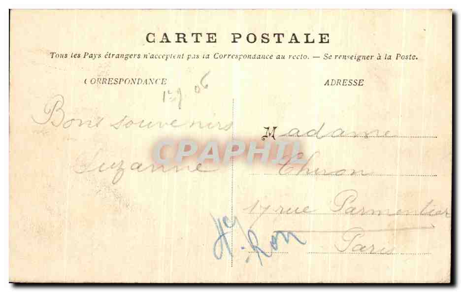 CPA Le Portel Le Fort en Ruines — Rückseite