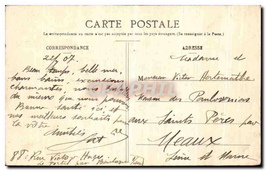 CPA Le Portel Le Fort de L Heurt — Rückseite