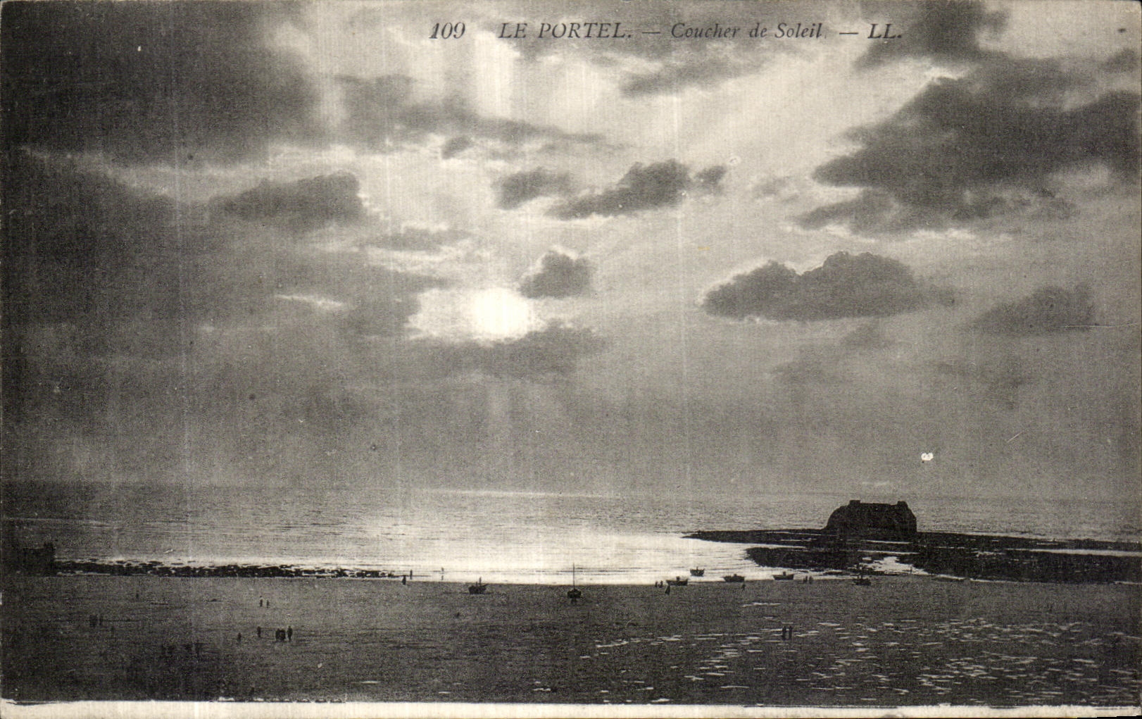 CPA Le Portel Coucher de Soleil
