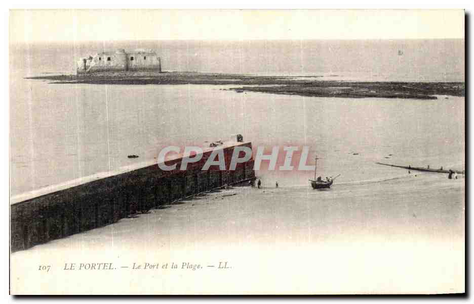 Le Portel — Le Port et la Plage — LL. — L’Imprimerie Nouvelle Photographique, Paris