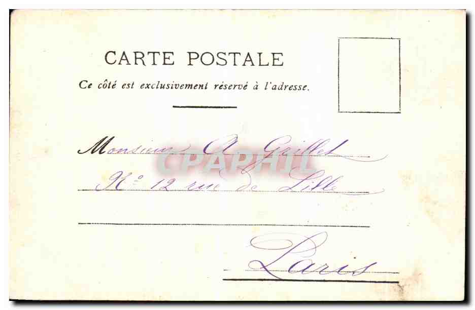 CPA Le Portel Les Rochers et la Plage — Rückseite
