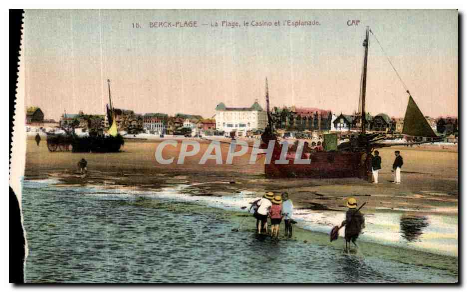 CPA Berck Plage La Plage le Casino et l Esplanade