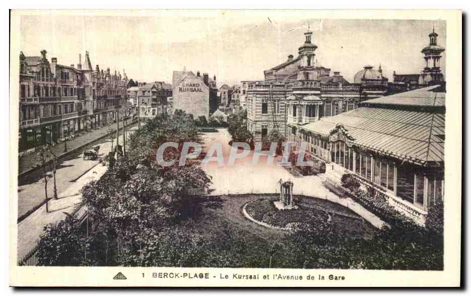 CPA Berck Plage La Kursaal et l Avenue de la Gare
