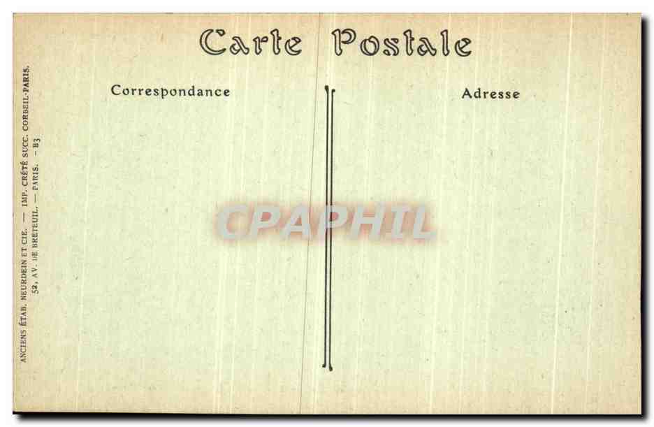 CPA Alencon Le Tribunal de Commerce et le Porche de l Eglise Notre Dame — Rückseite