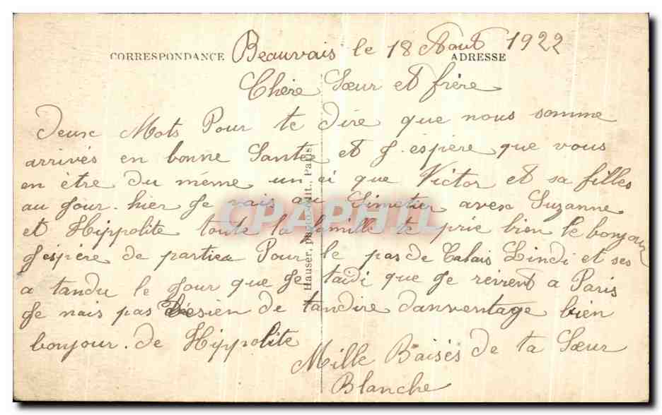 Basilique du Sacré-Cœur, Funiculaire et Escalier — Paris-Montmartre — J. H. — n° 076 — Rückseite