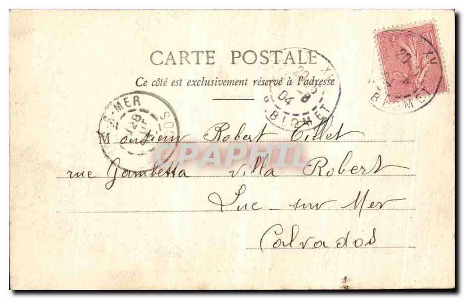 CPA Paris Le Parc Montsonris — Rückseite