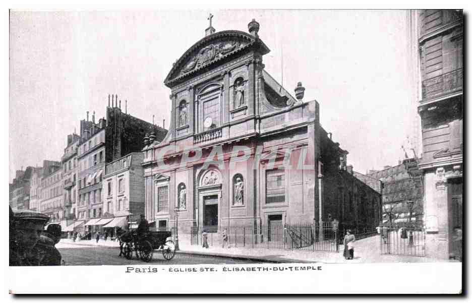 CPA Paris Eglise Ste Elisabeth Du Temple