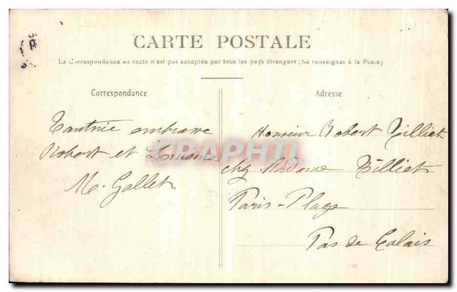 CPA Paris Buttes Chaumont Lac et Rochers — Verso