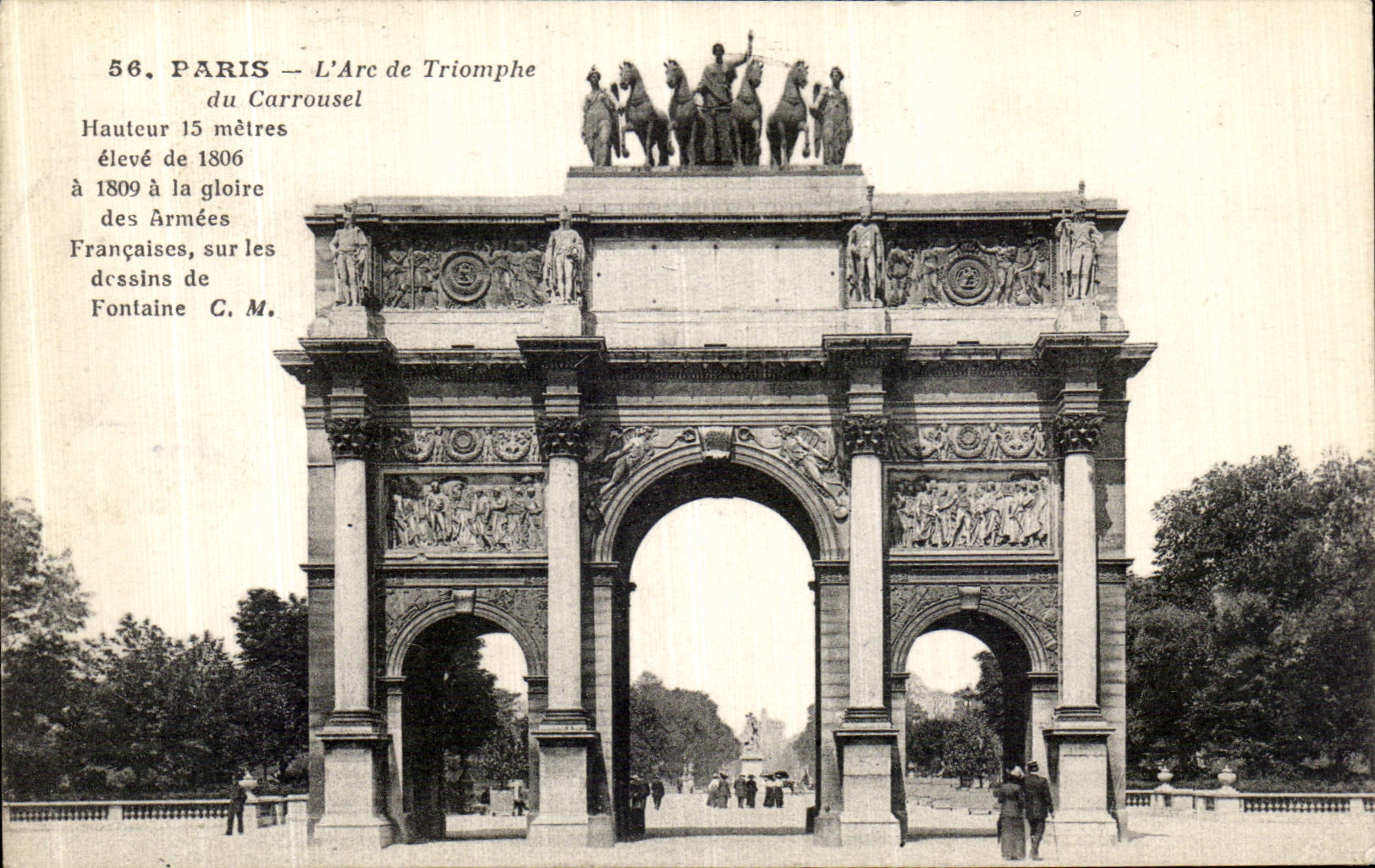 CPA Paris L Arc deTriomphe du Carrousel