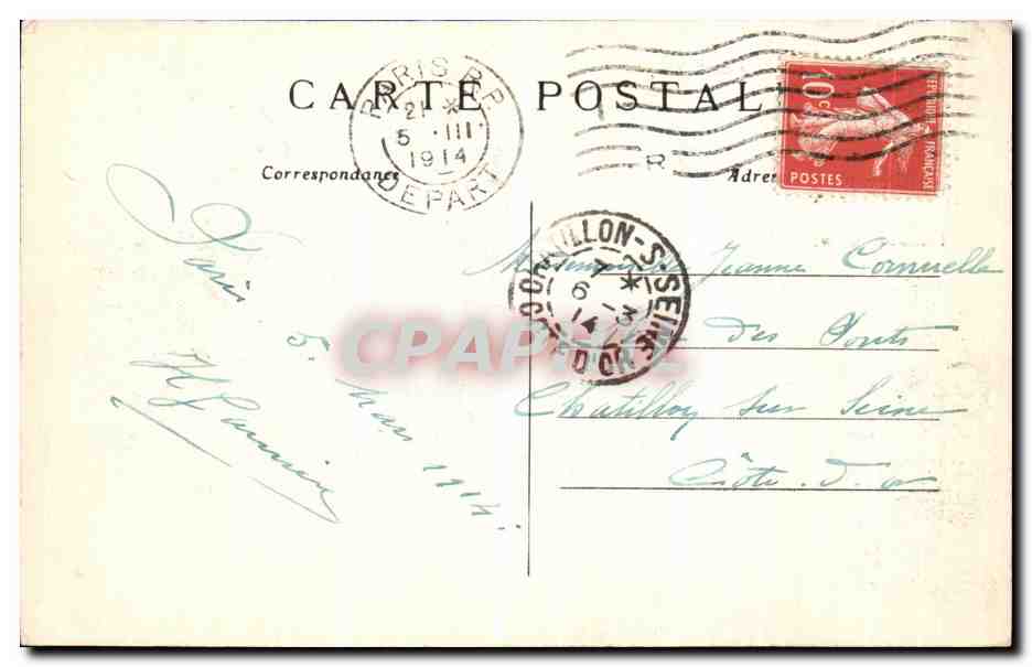 CPA Paris L Arc deTriomphe du Carrousel — Rückseite