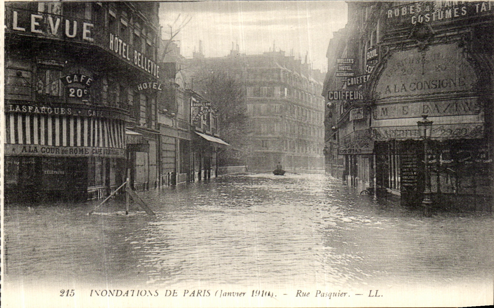 CPA Paris Inondations De Gare Rue Pasquier