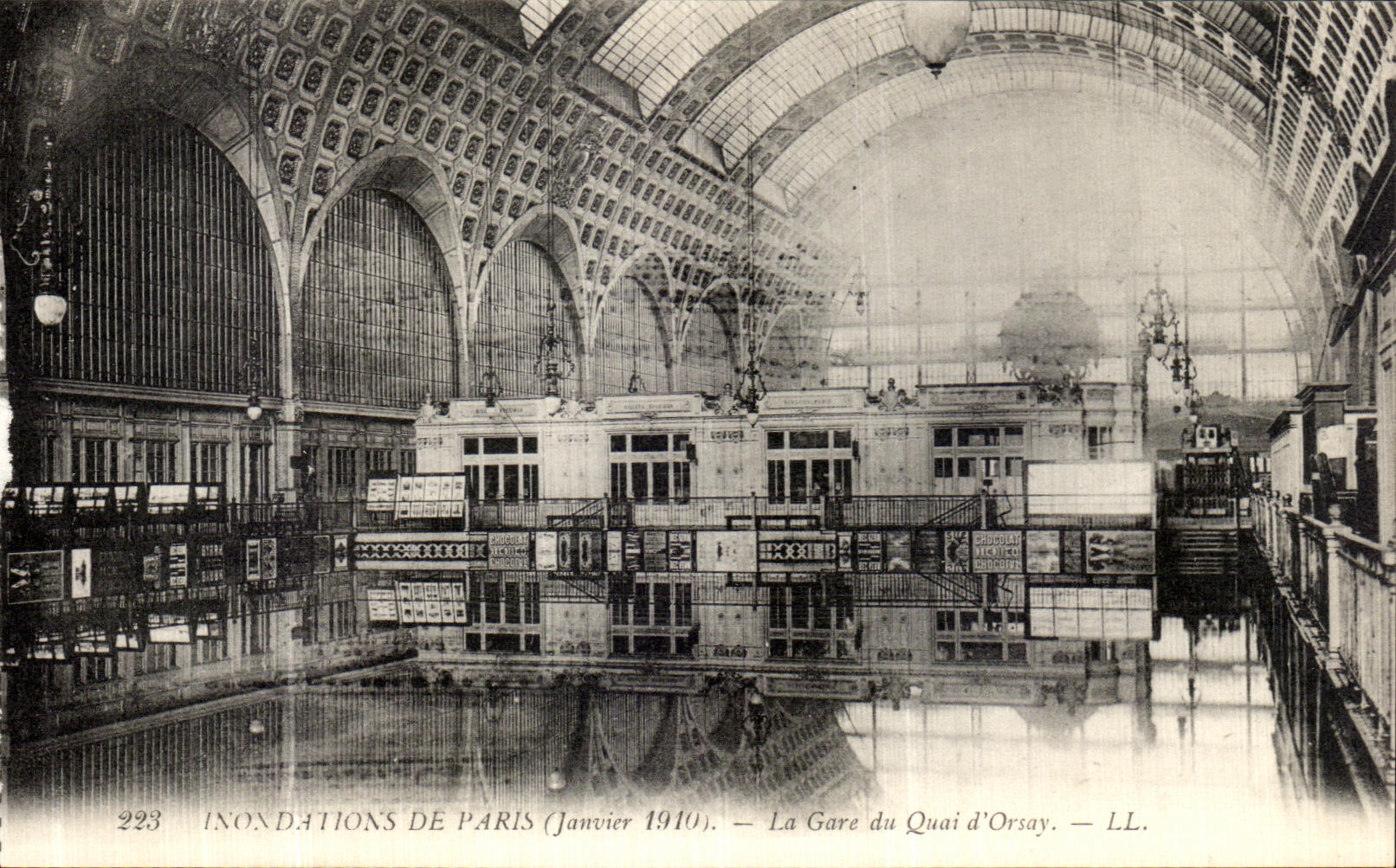 CPA Paris Inondations La Gare de Quai d Orsay