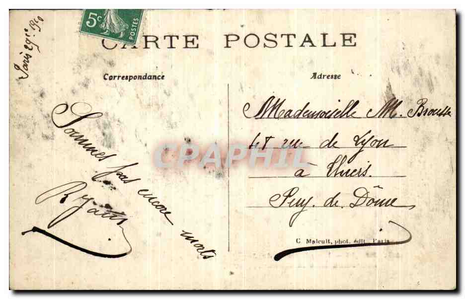 CPA Paris Crue De La Seine Les ecluses de la monnaie  — Rückseite