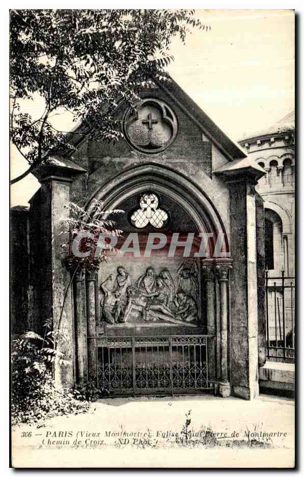 CPA Paris Vieux Montmartre Chemin de CRoix 
