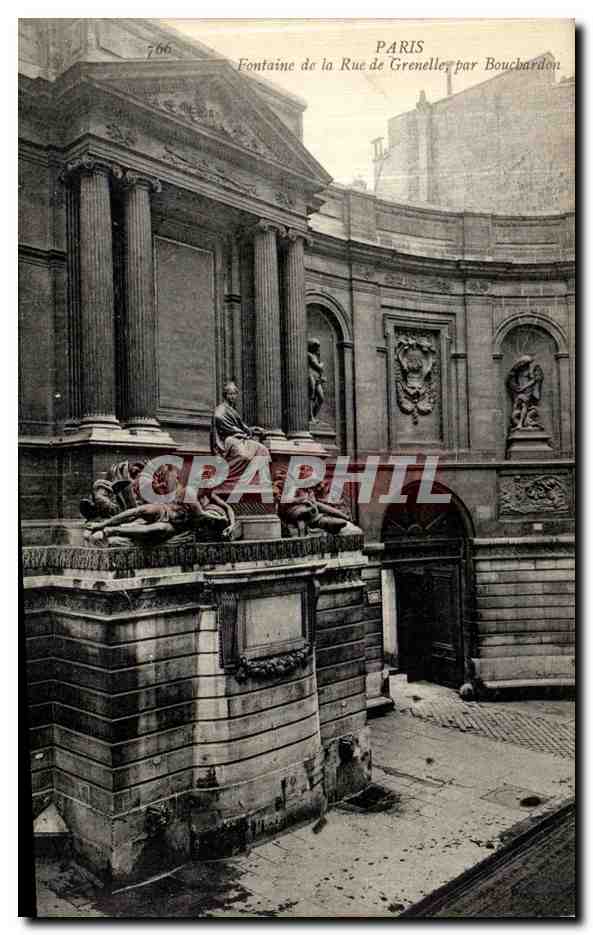 CPA Paris Fontaine de la Rue de Grenelle Par Bouchardon