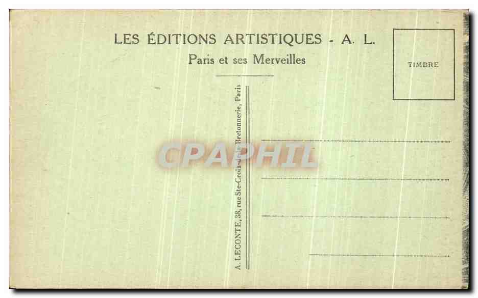 CPA Paris Notre Dame La Grande Nef Et le Choeur — Verso