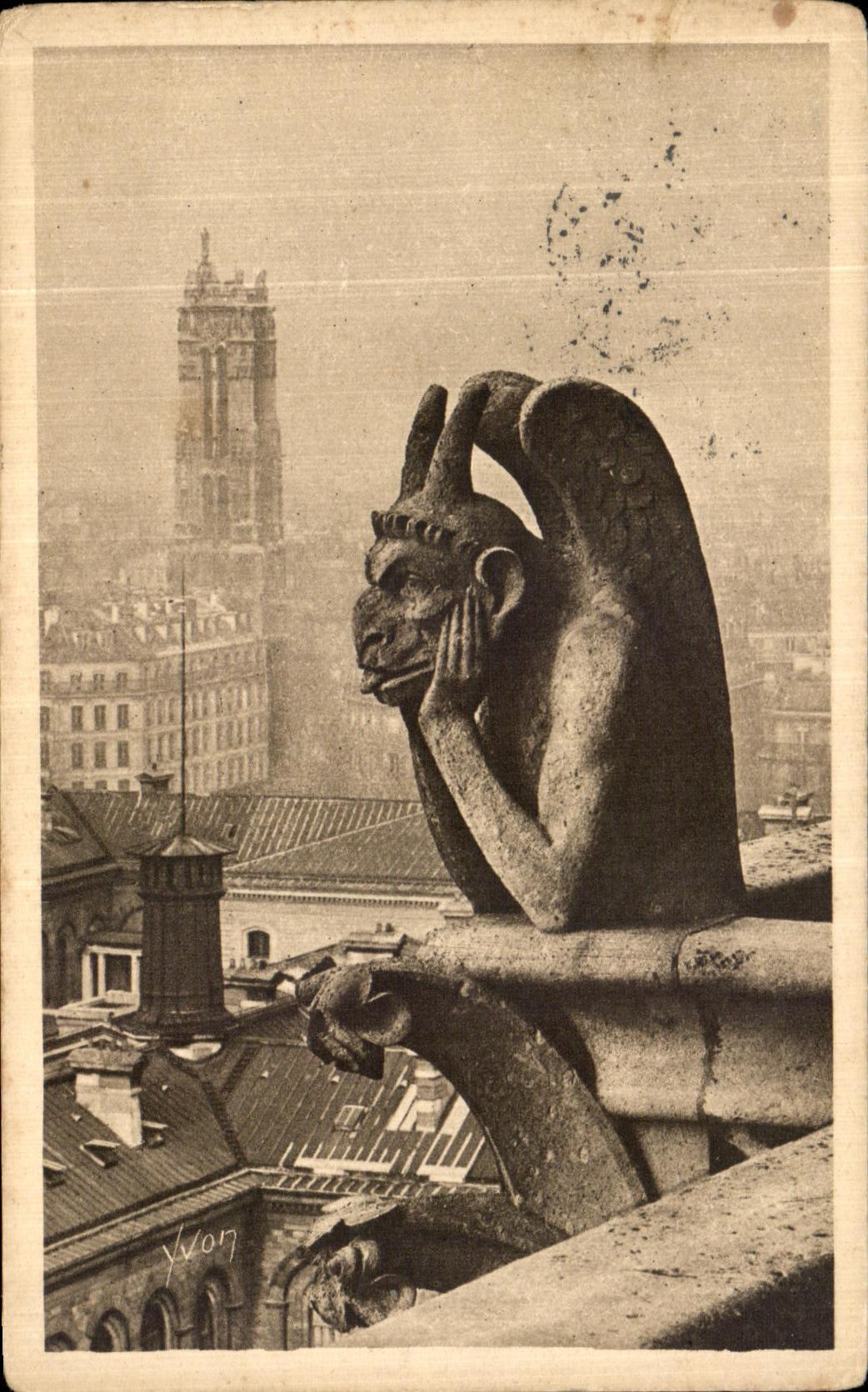 CPA Paris Notre Dame Chimere Le stryge
