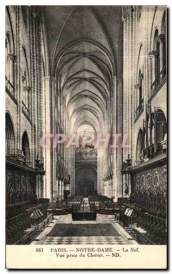 CPA Paris Eglise Notre Dame La Vue Prise du Choeur