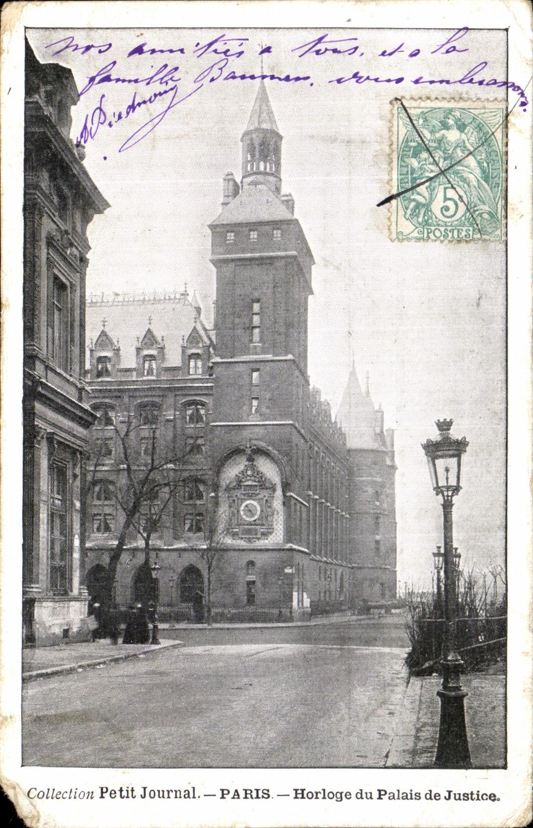 Paris — Horloge du Palais de Justice — Collection Petit Journal