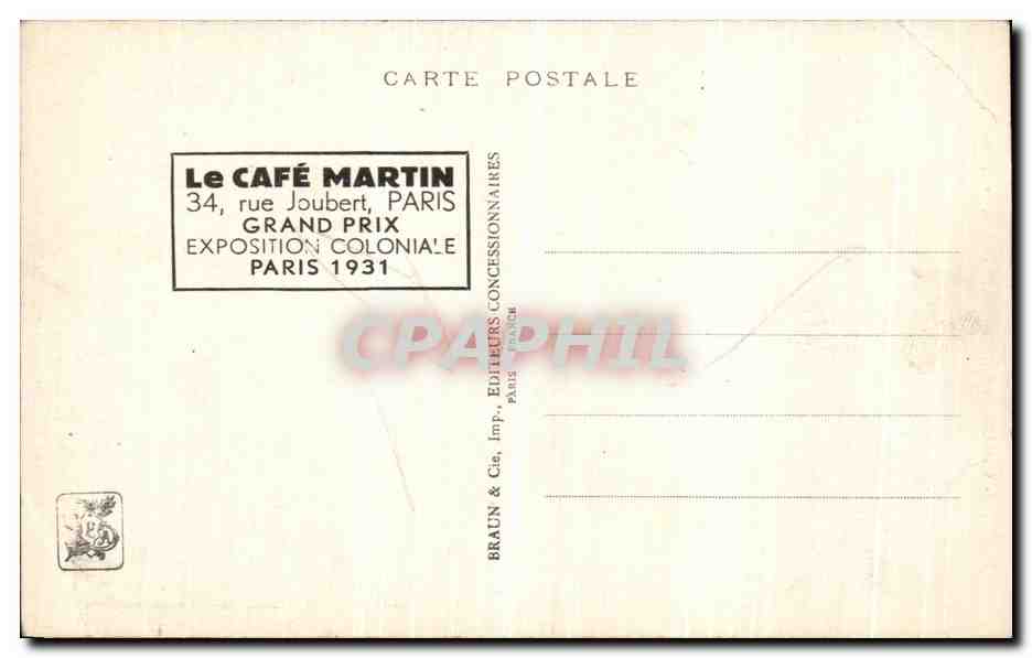 CPA Paris Exposition Coloniale Internationale 1931 Angkor Vat Tour Nord Est — Rückseite