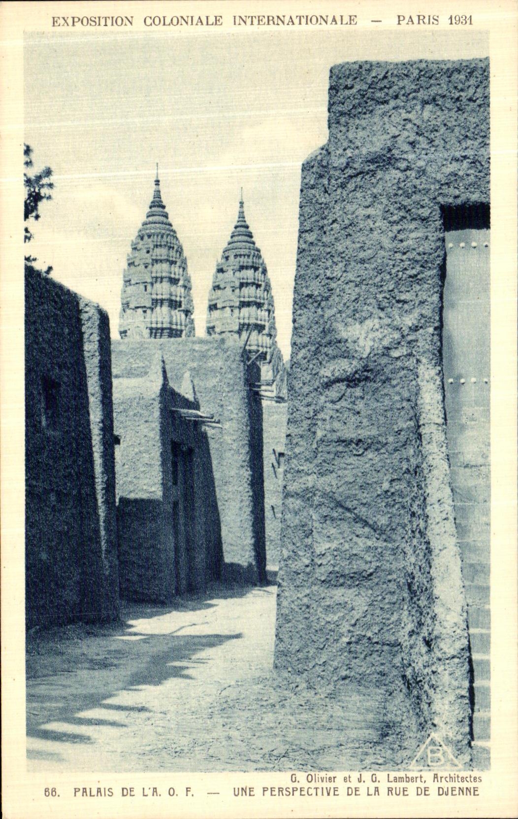 CPA Paris Exposition Coloniale Internationale 1931 Palais de l AOF Perspective de la rue Djenne